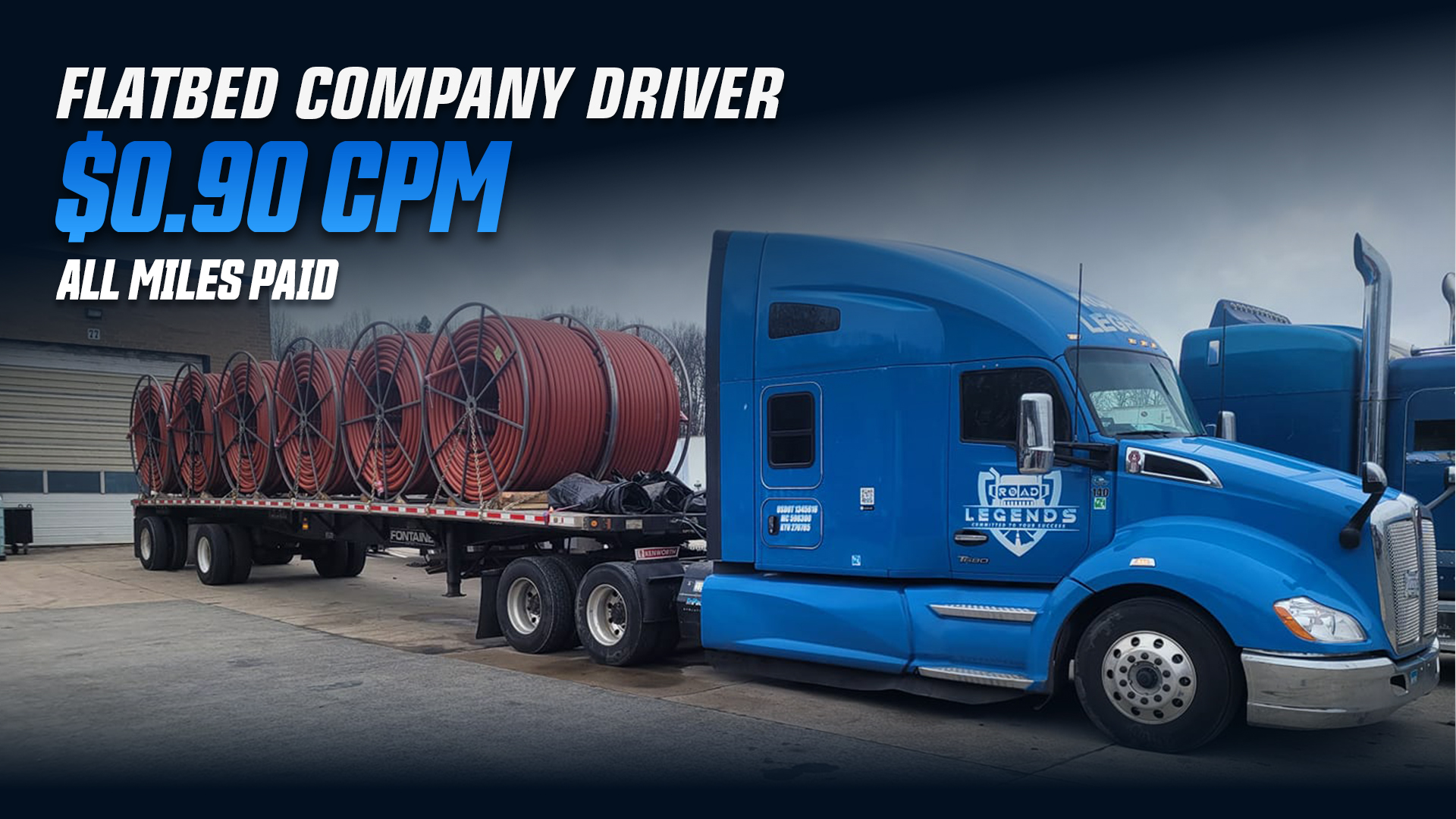 FLATBED COMPANY DRIVER POSITION - $0.90 CPM on ALL MILES