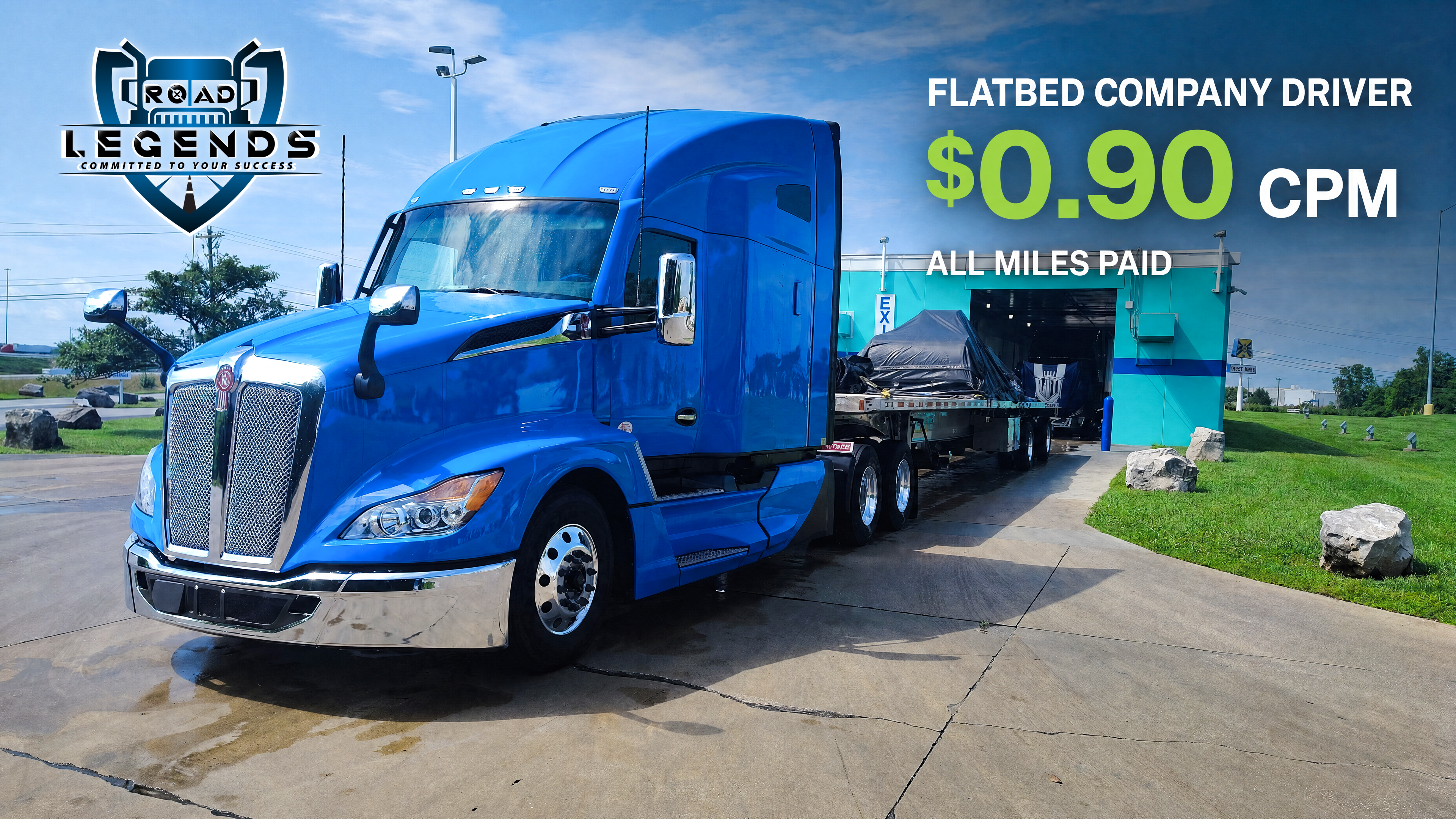 FLATBED COMPANY DRIVER POSITION - $0.90 CPM on ALL MILES